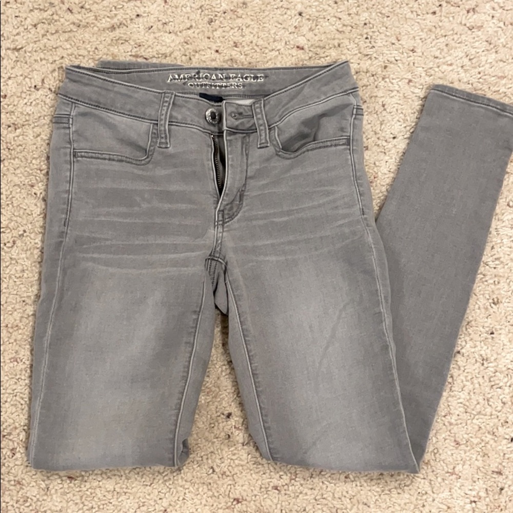 American Eagle Grey Skinny Jeans